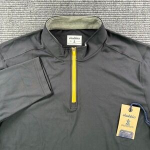 NEW Chubbies Movementum Pullover Shirt Mens XL Obsidian Black 1/4 Zip Athleisure